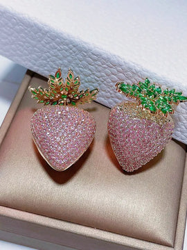 Pink Strawberry Earring