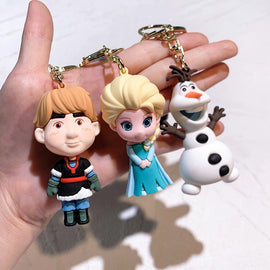Disney Princess Collection Keychain Charm Jewelry Frozen Snow White Pendant Keyring Car Backpack Key Chain Accessories Gifts