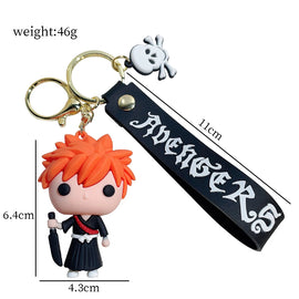 Japan Anime BLEACH Keychain Cartoon Key Chain Car Key Ring  Jewelry Gift